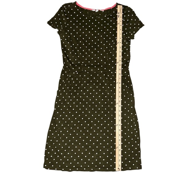 Boden Olive and White Polka Dot Dress size 6P - Picture 7 of 9